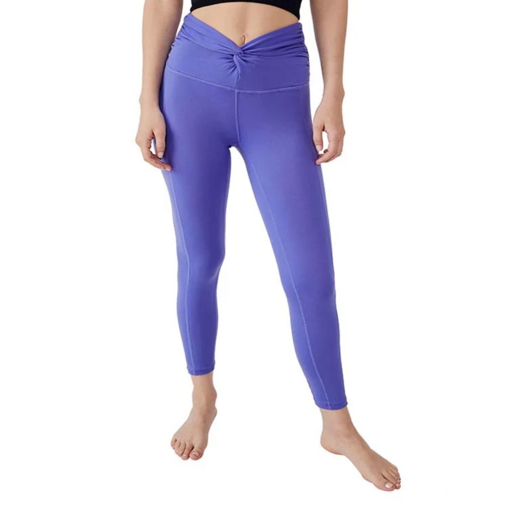 Free People Movement High-Rise Ankle Breathe Deeper Purple Leggings Size S